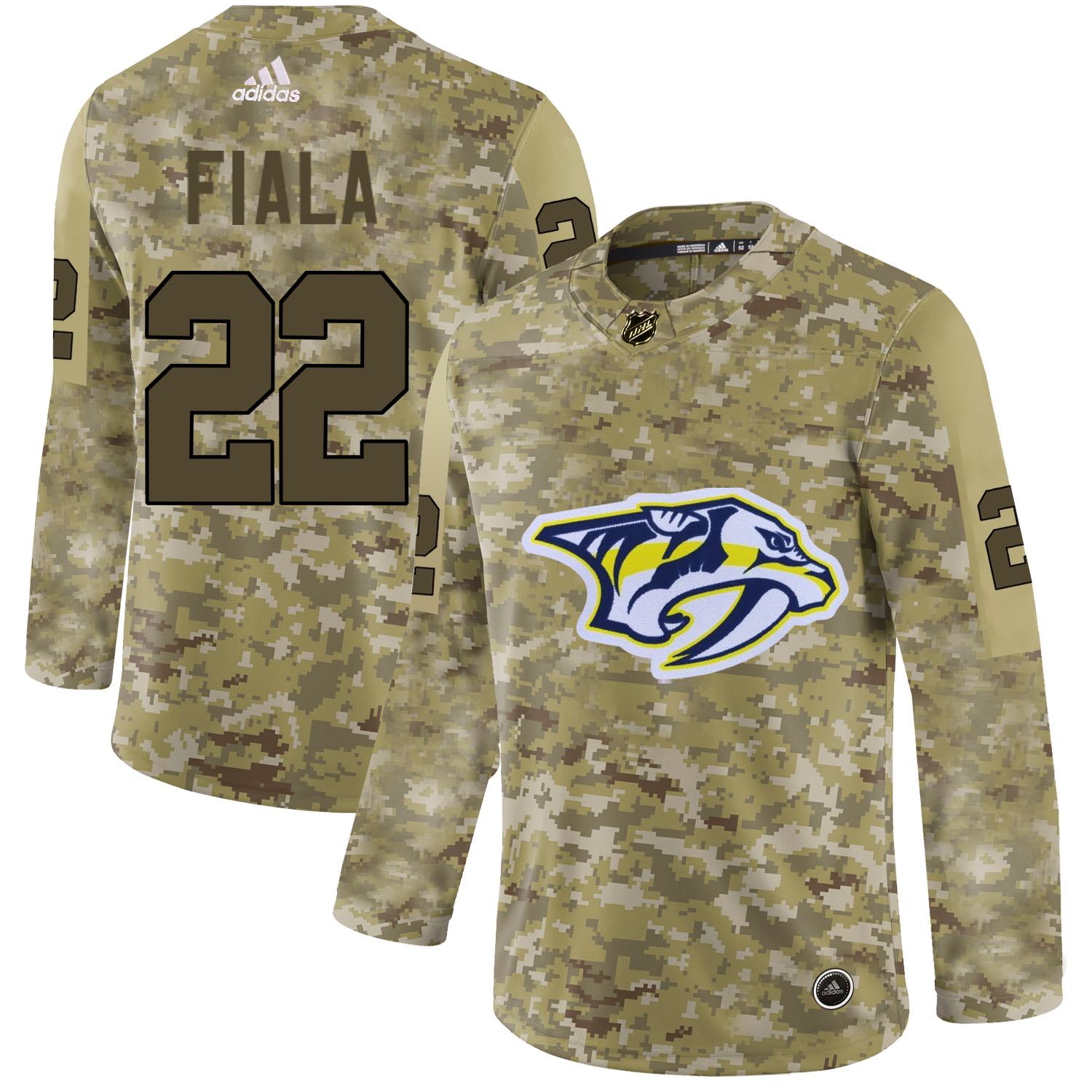 Adidas Predators #22 Kevin Fiala Camo Authentic Stitched NHL Jersey Adidas Predators #22 Kevin Fiala Camo Authentic Stitched NHL Jersey