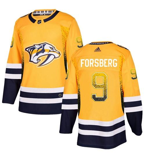 Adidas Predators #9 Filip Forsberg Yellow Home Authentic Drift Fashion Stitched NHL Jersey Adidas Predators #9 Filip Forsberg Yellow Home Authentic Drift Fashion Stitched NHL Jersey