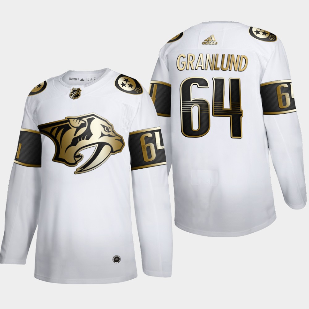 Nashville Predators #64 Mikael Granlund Men's Adidas White Golden Edition Limited Stitched NHL Jersey Nashville Predators #64 Mikael Granlund Men's Adidas White Golden Edition Limited Stitched NHL Jersey