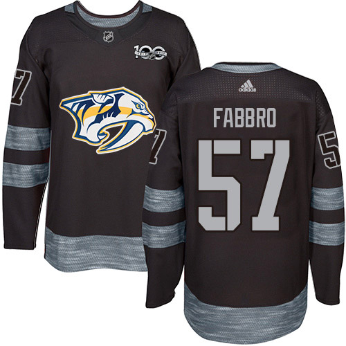 Adidas Predators #57 Dante Fabbro Black 1917-2017 100th Anniversary Stitched NHL Jersey Adidas Predators #57 Dante Fabbro Black 1917-2017 100th Anniversary Stitched NHL Jersey