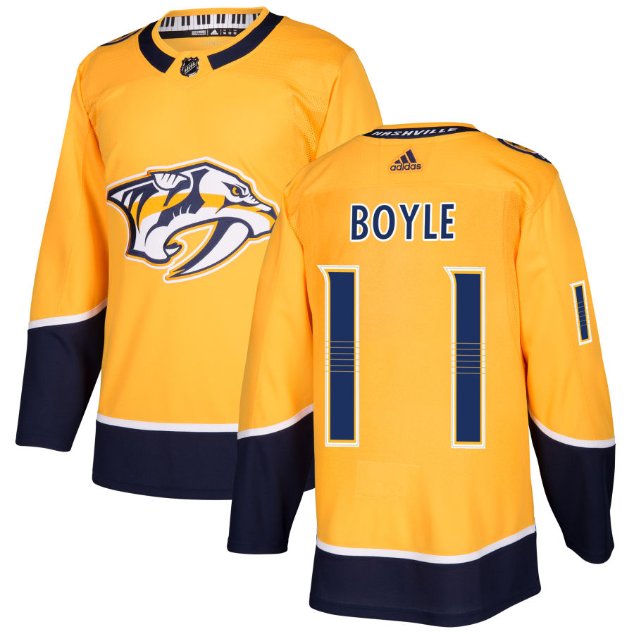 Adidas Predators #11 Brian Boyle Yellow Home Authentic Stitched NHL Jersey Adidas Predators #11 Brian Boyle Yellow Home Authentic Stitched NHL Jersey