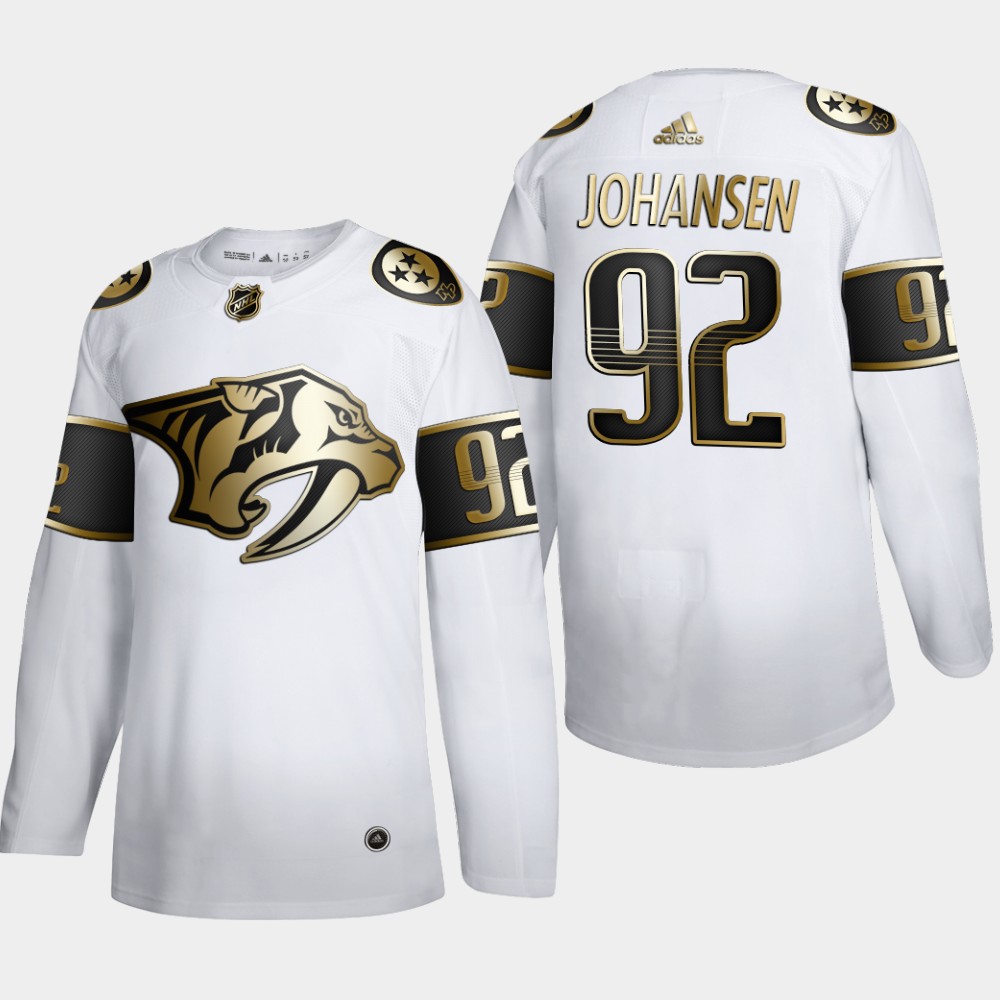 Nashville Predators #92 Ryan Johansen Men's Adidas White Golden Edition Limited Stitched NHL Jersey Nashville Predators #92 Ryan Johansen Men's Adidas White Golden Edition Limited Stitched NHL Jersey
