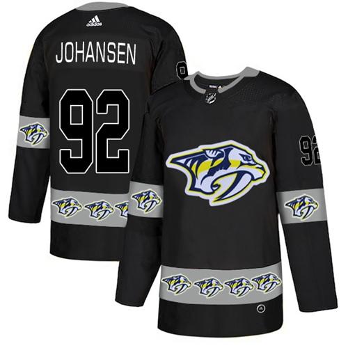 Adidas Predators #92 Ryan Johansen Black Authentic Team Logo Fashion Stitched NHL Jersey Adidas Predators #92 Ryan Johansen Black Authentic Team Logo Fashion Stitched NHL Jersey
