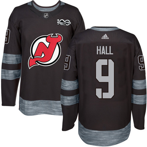 Adidas Devils #9 Taylor Hall Black 1917-2017 100th Anniversary Stitched NHL Jersey Adidas Devils #9 Taylor Hall Black 1917-2017 100th Anniversary Stitched NHL Jersey