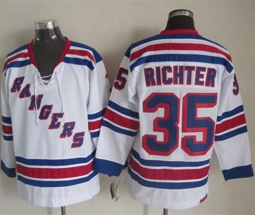 Rangers #35 Mike Richter White CCM Throwback Stitched NHL Jersey Rangers #35 Mike Richter White CCM Throwback Stitched NHL Jersey
