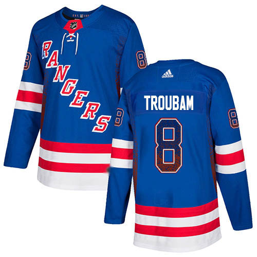 Adidas Rangers #8 Jacob Trouba Royal Blue Home Authentic Drift Fashion Stitched NHL Jersey