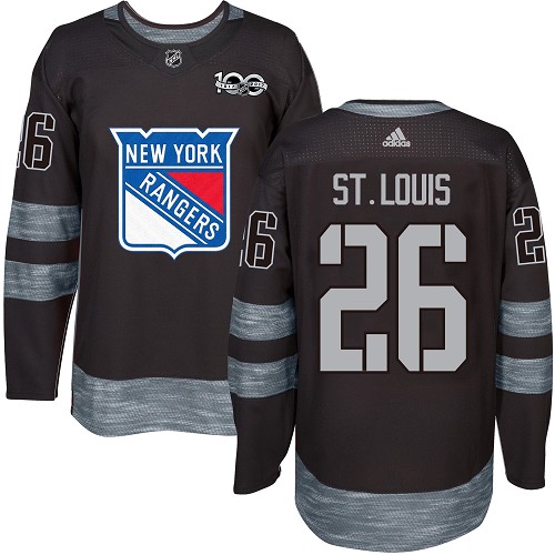 Adidas Rangers #26 Martin St. Louis Black 1917-2017 100th Anniversary Stitched NHL Jersey Adidas Rangers #26 Martin St. Louis Black 1917-2017 100th Anniversary Stitched NHL Jersey