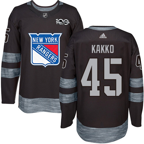 Adidas Rangers #45 Kappo Kakko Black 1917-2017 100th Anniversary Stitched NHL Jersey Adidas Rangers #45 Kappo Kakko Black 1917-2017 100th Anniversary Stitched NHL Jersey