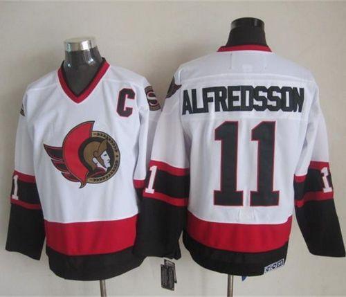 Senators #11 Daniel Alfredsson White CCM Throwback Stitched NHL Jersey Senators #11 Daniel Alfredsson White CCM Throwback Stitched NHL Jersey