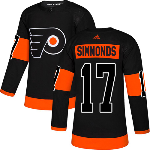 Adidas Flyers #17 Wayne Simmonds Black Alternate Authentic Stitched NHL Jersey Adidas Flyers #17 Wayne Simmonds Black Alternate Authentic Stitched NHL Jersey