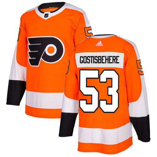 Adidas Flyers #53 Shayne Gostisbehere Orange Home Authentic Stitched NHL Jersey Adidas Flyers #53 Shayne Gostisbehere Orange Home Authentic Stitched NHL Jersey