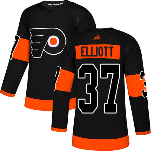 Adidas Flyers #37 Brian Elliott Black Alternate Authentic Stitched NHL Jersey Adidas Flyers #37 Brian Elliott Black Alternate Authentic Stitched NHL Jersey