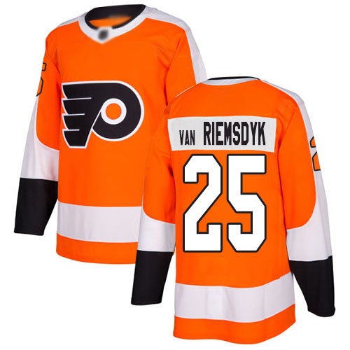 Adidas Flyers #25 James Van Riemsdyk Orange Home Authentic Stitched NHL Jersey