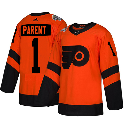 Adidas Flyers #1 Bernie Parent Orange Authentic 2019 Stadium Series Stitched NHL Jersey Adidas Flyers #1 Bernie Parent Orange Authentic 2019 Stadium Series Stitched NHL Jersey