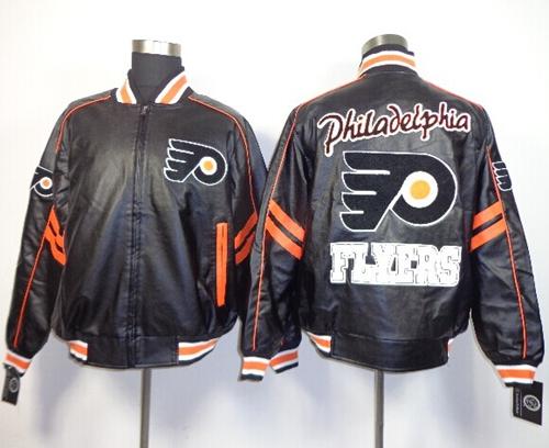 Philadelphia Flyers NHL Black Leather Jacket Philadelphia Flyers NHL Black Leather Jacket