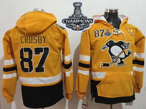 Penguins #87 Sidney Crosby Gold Sawyer Hooded Sweatshirt 2017 Stadium Series Stanley Cup Finals Champions Stitched NHL Jersey Penguins #87 Sidney Crosby Gold Sawyer Hooded Sweatshirt 2017 Stadium Series Stanley Cup Finals Champions Stitched NHL Jersey