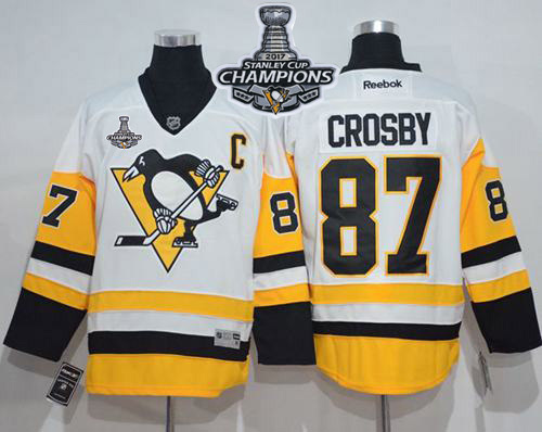 Penguins #87 Sidney Crosby White New Away 2017 Stanley Cup Finals Champions Stitched NHL Jersey Penguins #87 Sidney Crosby White New Away 2017 Stanley Cup Finals Champions Stitched NHL Jersey