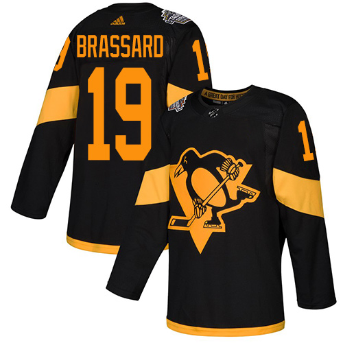 Adidas Penguins #19 Derick Brassard Black Authentic 2019 Stadium Series Stitched NHL Jersey Adidas Penguins #19 Derick Brassard Black Authentic 2019 Stadium Series Stitched NHL Jersey