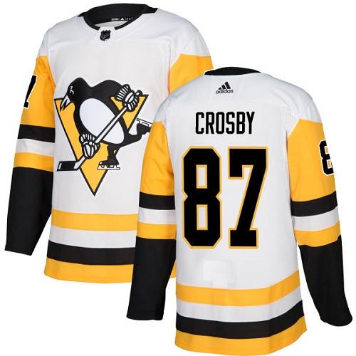 Adidas Penguins #87 Sidney Crosby White Road Authentic Stitched NHL Jersey Adidas Penguins #87 Sidney Crosby White Road Authentic Stitched NHL Jersey