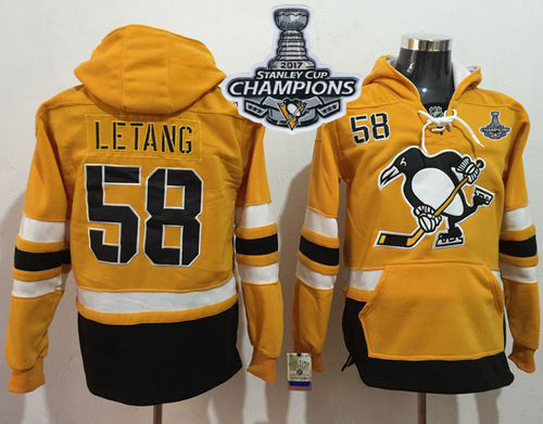 Penguins #58 Kris Letang Gold Sawyer Hooded Sweatshirt 2017 Stadium Series Stanley Cup Finals Champions Stitched NHL Jersey Penguins #58 Kris Letang Gold Sawyer Hooded Sweatshirt 2017 Stadium Series Stanley Cup Finals Champions Stitched NHL Jersey
