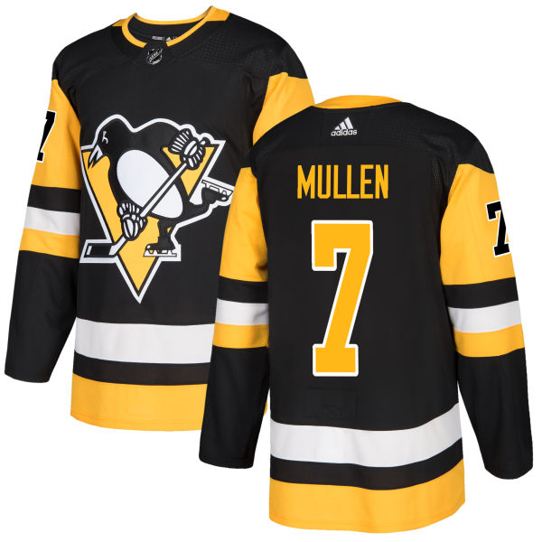 Adidas Penguins #7 Joe Mullen Black Home Authentic Stitched NHL Jersey Adidas Penguins #7 Joe Mullen Black Home Authentic Stitched NHL Jersey