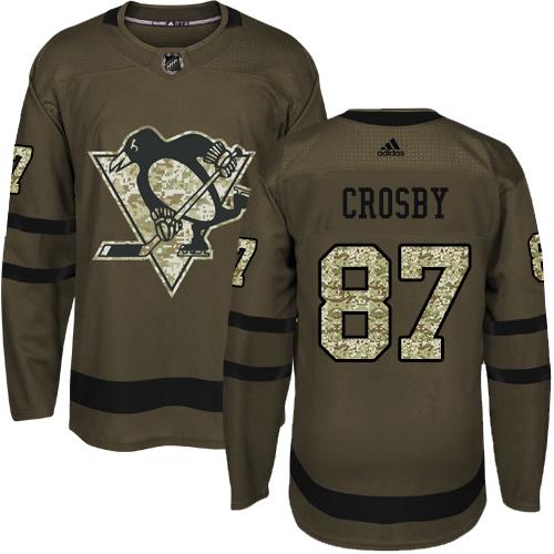 Adidas Penguins #87 Sidney Crosby Green Salute to Service Stitched NHL Jersey Adidas Penguins #87 Sidney Crosby Green Salute to Service Stitched NHL Jersey