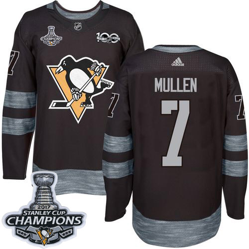 Adidas Penguins #7 Joe Mullen Black 1917-2017 100th Anniversary Stanley Cup Finals Champions Stitched NHL Jersey Adidas Penguins #7 Joe Mullen Black 1917-2017 100th Anniversary Stanley Cup Finals Champions Stitched NHL Jersey