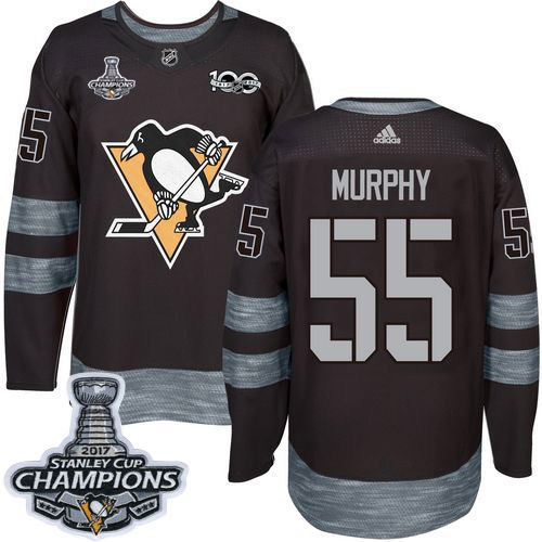 Adidas Penguins #55 Larry Murphy Black 1917-2017 100th Anniversary Stanley Cup Finals Champions Stitched NHL Jersey Adidas Penguins #55 Larry Murphy Black 1917-2017 100th Anniversary Stanley Cup Finals Champions Stitched NHL Jersey
