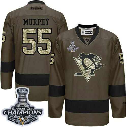 Penguins #55 Larry Murphy Green Salute to Service 2017 Stanley Cup Finals Champions Stitched NHL Jersey Penguins #55 Larry Murphy Green Salute to Service 2017 Stanley Cup Finals Champions Stitched NHL Jersey