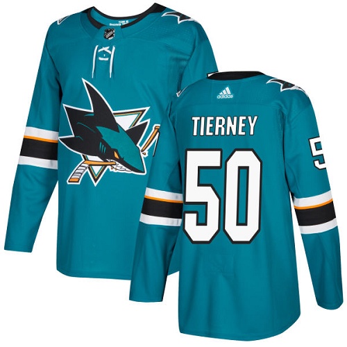 Adidas Sharks #50 Chris Tierney Teal Home Authentic Stitched NHL Jersey Adidas Sharks #50 Chris Tierney Teal Home Authentic Stitched NHL Jersey