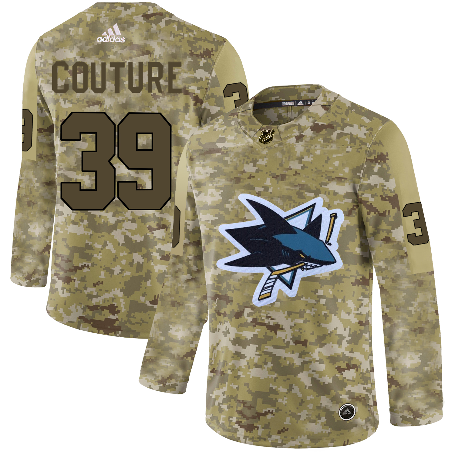 Adidas Sharks #39 Logan Couture Camo Authentic Stitched NHL Jersey Adidas Sharks #39 Logan Couture Camo Authentic Stitched NHL Jersey