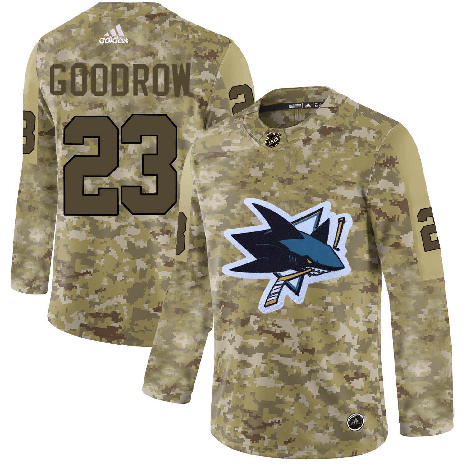 Adidas Sharks #23 Barclay Goodrow Camo Authentic Stitched NHL Jersey Adidas Sharks #23 Barclay Goodrow Camo Authentic Stitched NHL Jersey