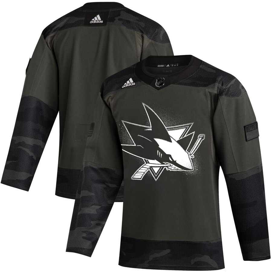 San Jose Sharks Adidas 2019 Veterans Day Authentic Practice NHL Jersey Camo San Jose Sharks Adidas 2019 Veterans Day Authentic Practice NHL Jersey Camo