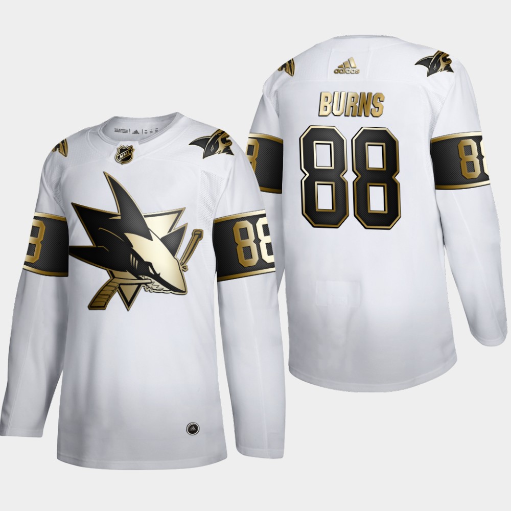 San Jose Sharks #88 Brent Burns Men's Adidas White Golden Edition Limited Stitched NHL Jersey San Jose Sharks #88 Brent Burns Men's Adidas White Golden Edition Limited Stitched NHL Jersey