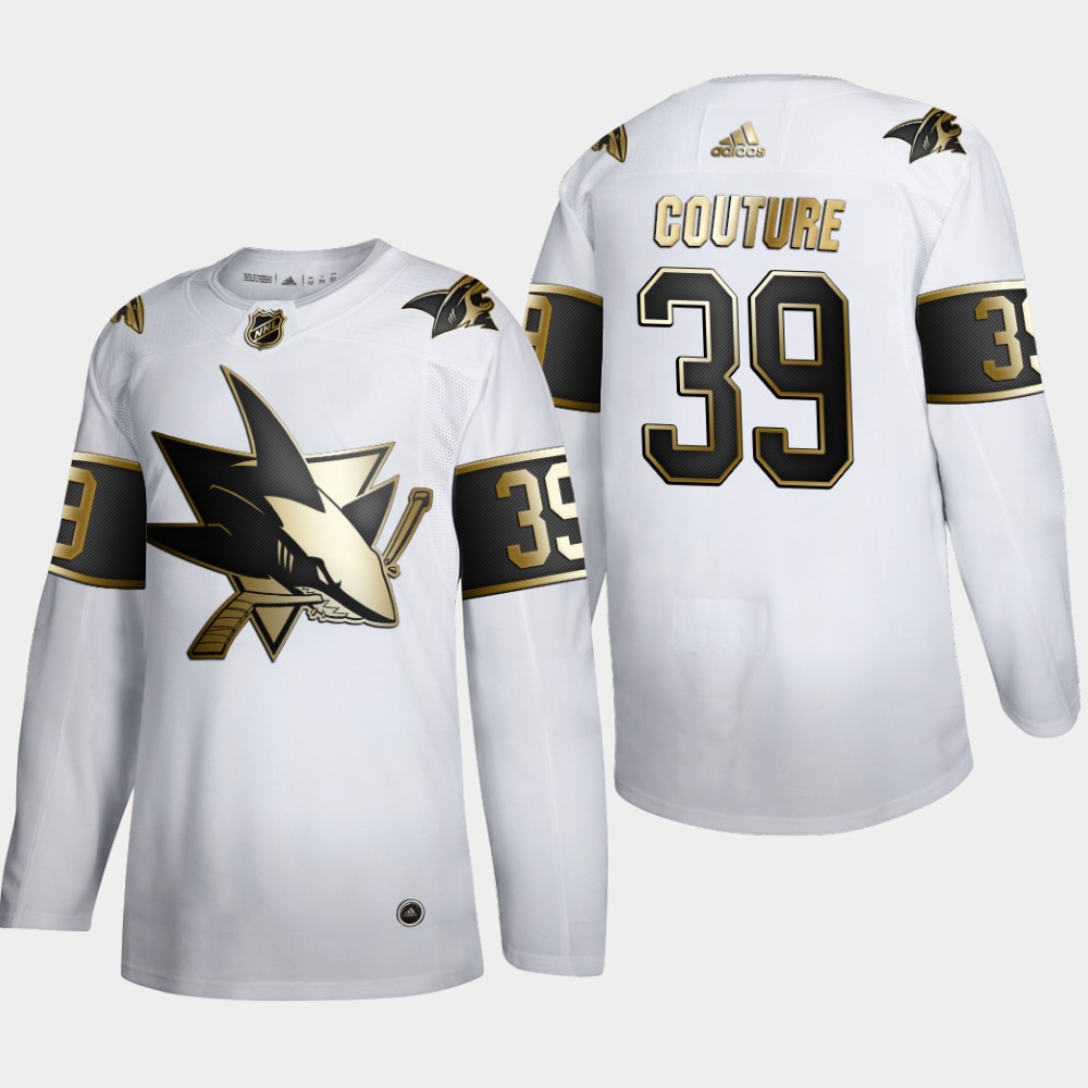 San Jose Sharks #39 Logan Couture Men's Adidas White Golden Edition Limited Stitched NHL Jersey San Jose Sharks #39 Logan Couture Men's Adidas White Golden Edition Limited Stitched NHL Jersey