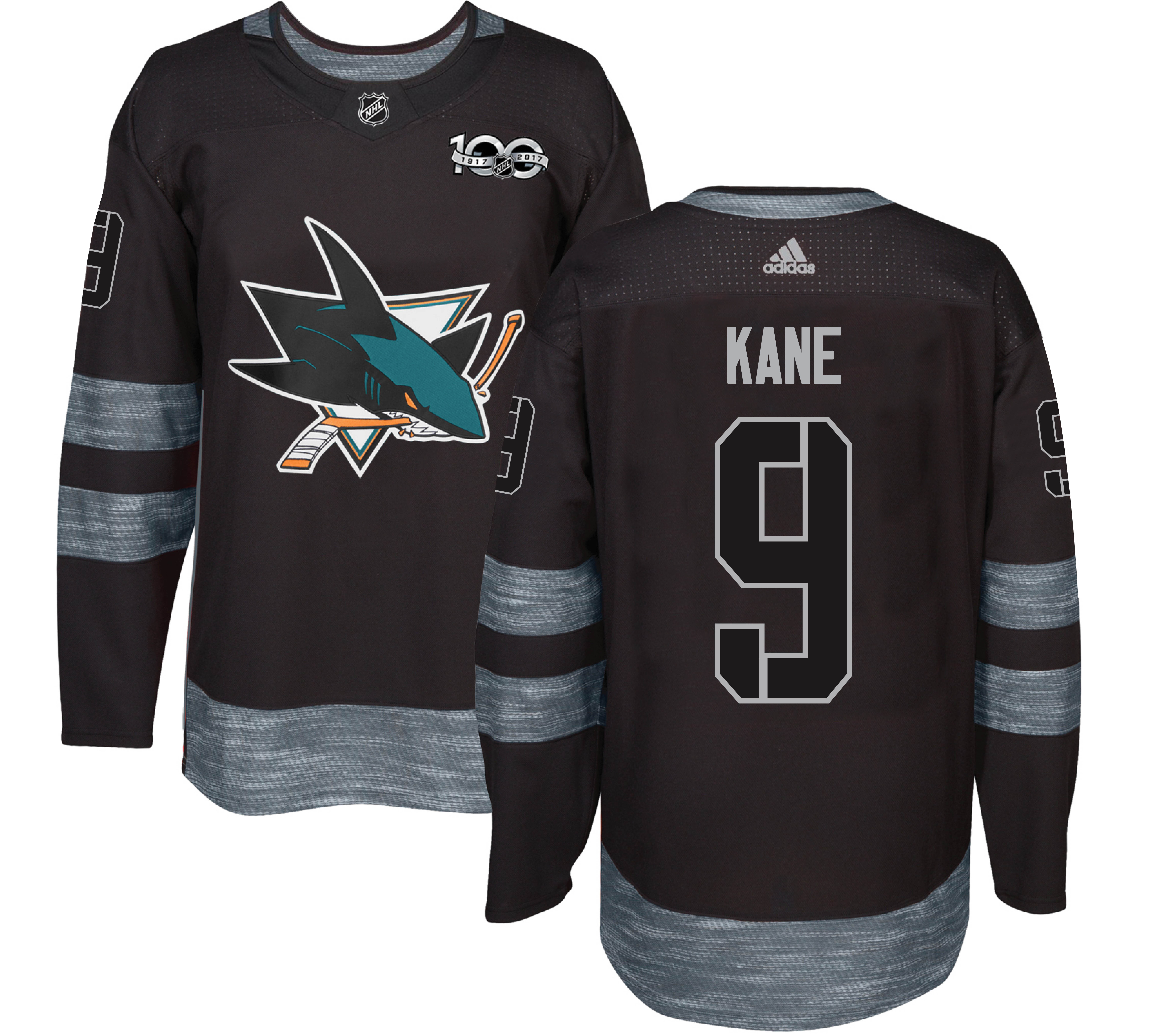 Adidas Sharks #9 Evander Kane Black 1917-2017 100th Anniversary Stitched NHL Jersey Adidas Sharks #9 Evander Kane Black 1917-2017 100th Anniversary Stitched NHL Jersey