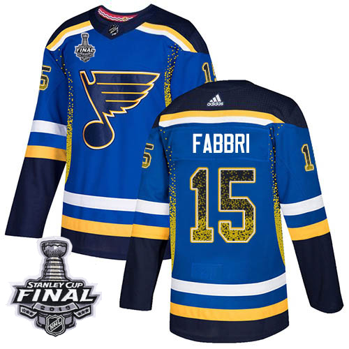 Adidas Blues #15 Robby Fabbri Blue Home Authentic Drift Fashion 2019 Stanley Cup Final Stitched NHL Jersey Adidas Blues #15 Robby Fabbri Blue Home Authentic Drift Fashion 2019 Stanley Cup Final Stitched NHL Jersey