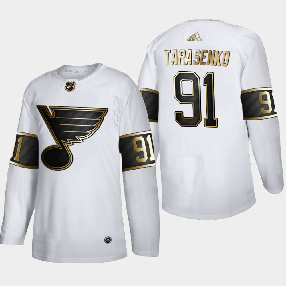 St. Louis Blues #91 Vladimir Tarasenko Men's Adidas White Golden Edition Limited Stitched NHL Jersey St. Louis Blues #91 Vladimir Tarasenko Men's Adidas White Golden Edition Limited Stitched NHL Jersey