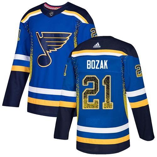 Adidas Blues #21 Tyler Bozak Blue Home Authentic Drift Fashion Stitched NHL Jersey Adidas Blues #21 Tyler Bozak Blue Home Authentic Drift Fashion Stitched NHL Jersey