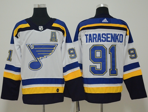 Adidas Blues #91 Vladimir Tarasenko White Road Authentic Stitched NHL Jersey Adidas Blues #91 Vladimir Tarasenko White Road Authentic Stitched NHL Jersey