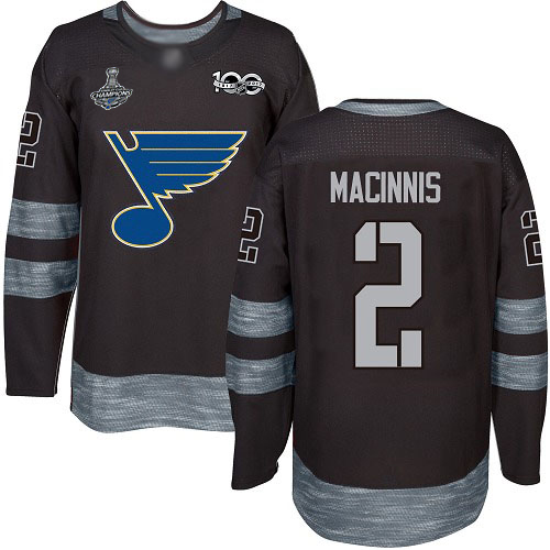 Adidas Blues #2 Al MacInnis Black 1917-2017 100th Anniversary Stanley Cup Champions Stitched NHL Jersey Adidas Blues #2 Al MacInnis Black 1917-2017 100th Anniversary Stanley Cup Champions Stitched NHL Jersey