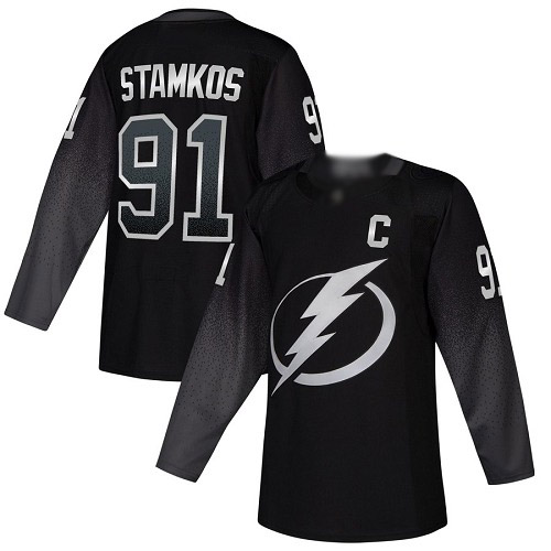 Adidas Lightning #91 Steven Stamkos Black Alternate Authentic Stitched NHL Jersey Adidas Lightning #91 Steven Stamkos Black Alternate Authentic Stitched NHL Jersey