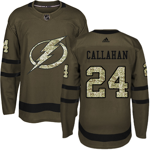 Adidas Lightning #24 Ryan Callahan Green Salute to Service Stitched NHL Jersey Adidas Lightning #24 Ryan Callahan Green Salute to Service Stitched NHL Jersey