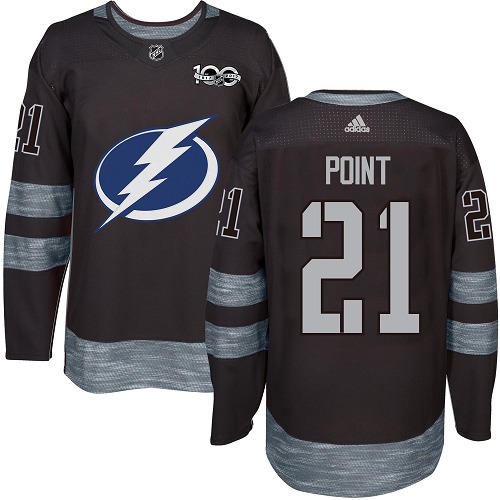 Adidas Lightning #21 Brayden Point Black 1917-2017 100th Anniversary Stitched NHL Jersey Adidas Lightning #21 Brayden Point Black 1917-2017 100th Anniversary Stitched NHL Jersey