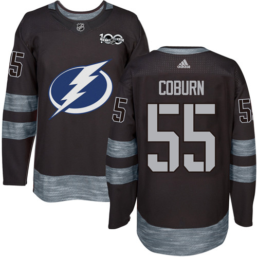 Adidas Lightning #55 Braydon Coburn Black 1917-2017 100th Anniversary Stitched NHL Jersey Adidas Lightning #55 Braydon Coburn Black 1917-2017 100th Anniversary Stitched NHL Jersey