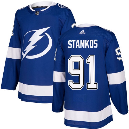 Adidas Lightning #91 Steven Stamkos Blue Home Authentic Stitched NHL Jersey Adidas Lightning #91 Steven Stamkos Blue Home Authentic Stitched NHL Jersey