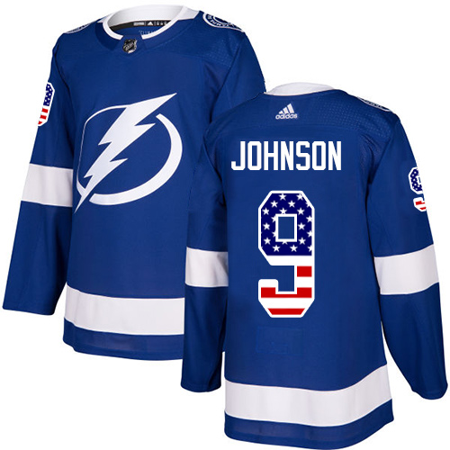Adidas Lightning #9 Tyler Johnson Blue Home Authentic USA Flag Stitched NHL Jersey Adidas Lightning #9 Tyler Johnson Blue Home Authentic USA Flag Stitched NHL Jersey