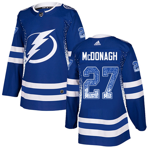 Adidas Lightning #27 Ryan McDonagh Blue Home Authentic Drift Fashion Stitched NHL Jersey Adidas Lightning #27 Ryan McDonagh Blue Home Authentic Drift Fashion Stitched NHL Jersey