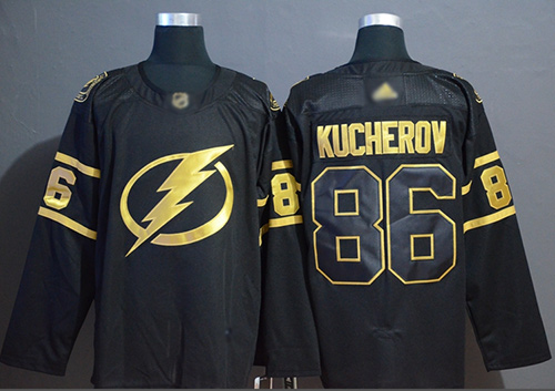 Adidas Lightning #86 Nikita Kucherov Black/Gold Authentic Stitched NHL Jersey Adidas Lightning #86 Nikita Kucherov Black/Gold Authentic Stitched NHL Jersey