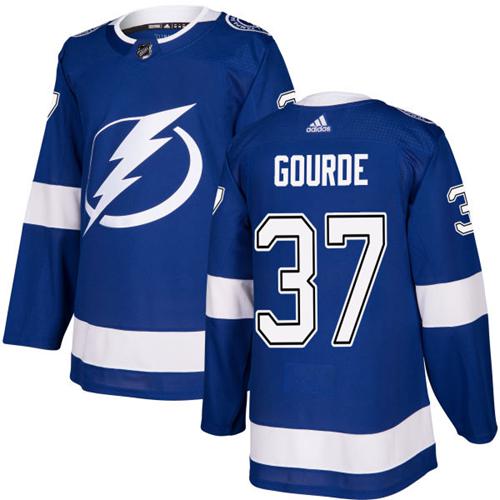 Adidas Lightning #37 Yanni Gourde Blue Home Authentic Stitched NHL Jersey Adidas Lightning #37 Yanni Gourde Blue Home Authentic Stitched NHL Jersey